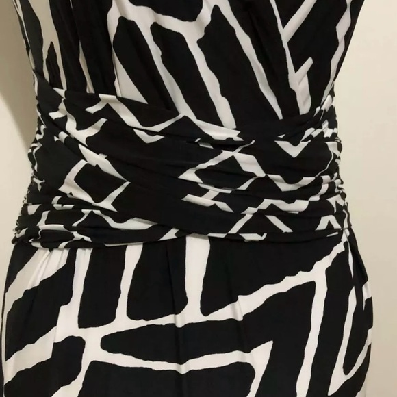 I.N.C. INTERNATIONAL CONCEPTS black and white zebra maxi dress simply gorgeous - Picture 8 of 11